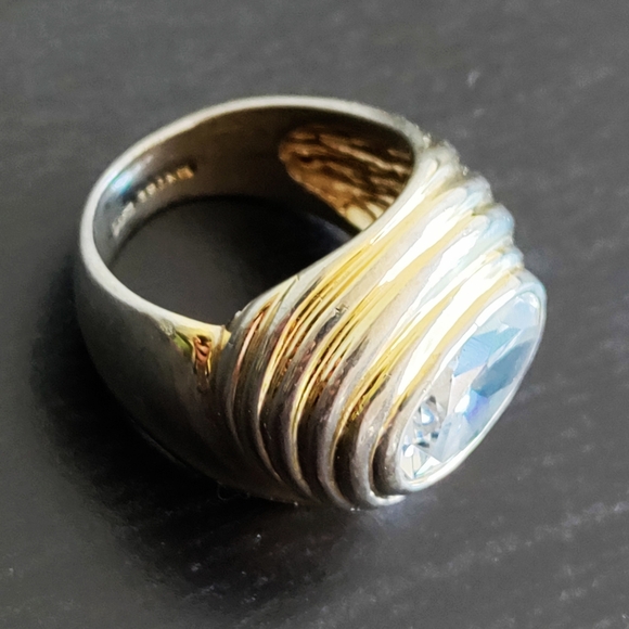 Vintage 14k G.E. ESPO Joseph Esposito Clear CZ size 6.6 - Picture 3 of 13